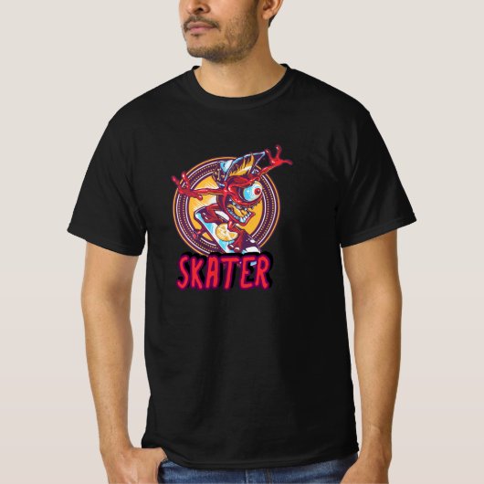 schaatser t-shirt (Voorkant)
