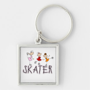 Schaatser T-shirts en Cadeaus Sleutelhanger