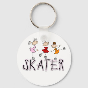 Schaatser T-shirts en cadeaus Sleutelhanger