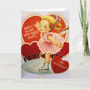 schaatser Valentijn Feestdagen Kaart