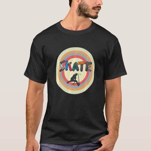  schaatser voor scooter en skaterborden t-shirt (Voorkant)