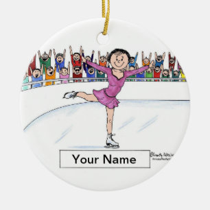 Schaatser - Vrouw Keramisch Ornament