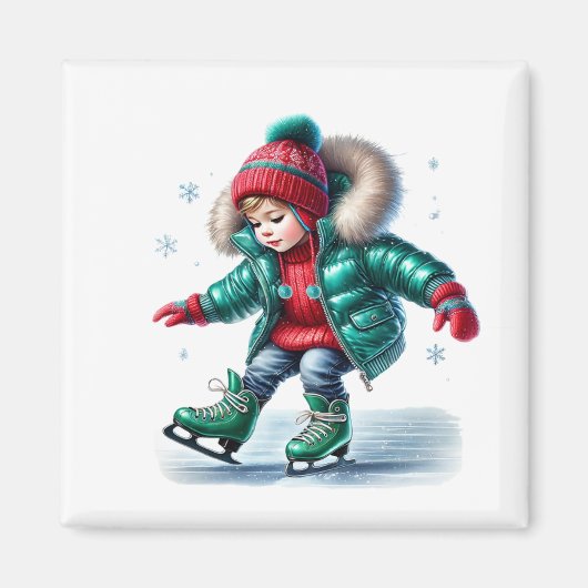 Schaatsermagneet magneet (Voorkant)
