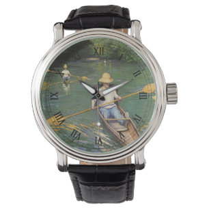 Schaatsers bij Gustave Caillebotte, Vintage Fine A Horloge