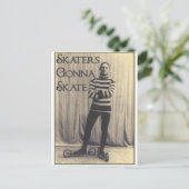 Schaatsers die gaan schaatsen… briefkaart (Staand voorkant)