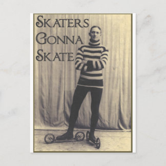 Schaatsers die gaan schaatsen… briefkaart