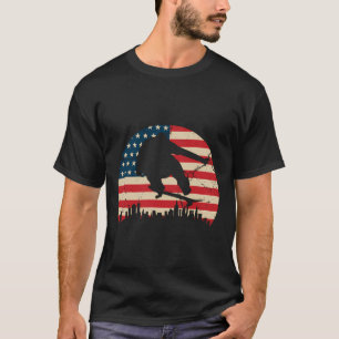 Schaatsers Met Plezier USA Flag Skateboard Gift Ti T-shirt