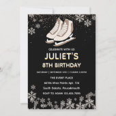 schaatsfeest 8e verjaardag uitnodigingen (Voorkant)