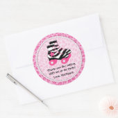 Schaatsfeest dank u ronde sticker (Envelop)