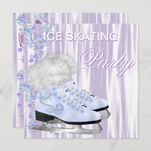 schaatsfeest kaart (Voorkant / Achterkant)