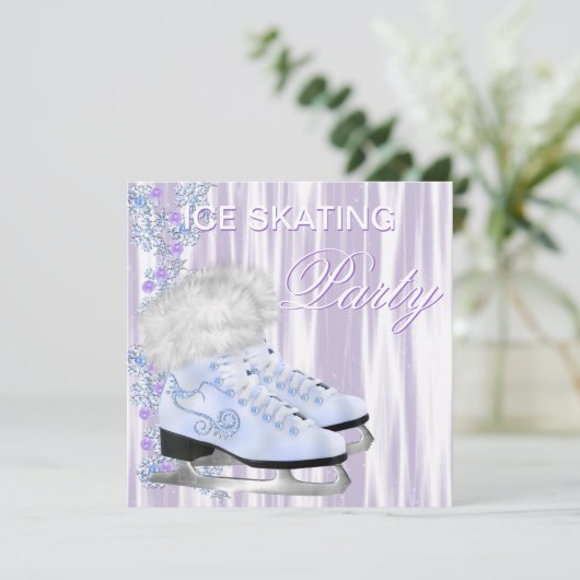 schaatsfeest kaart (Staand voorkant)