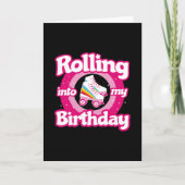 Schaatsfeest - Rollerbaan Roller Skate Verjaardag Kaart (Voorkant)
