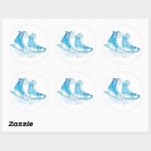 schaatsfeest ronde sticker (Vel)