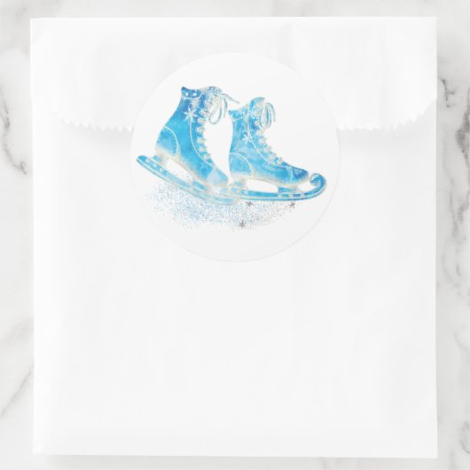schaatsfeest ronde sticker (Tas)