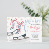 Schaatsfeest Uitnodiging (Staand voorkant)