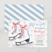 Schaatsfeest Uitnodiging (Voorkant / Achterkant)