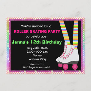 Schaatsfeest uitnodigingen voor meisjes