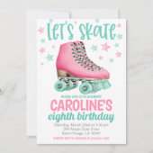 Schaatsfeest Verjaardag Uitnodigen Kaart (Voorkant)