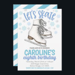 Schaatsfeest Verjaardag Uitnodigen Kaart<br><div class="desc">IJsschaatsfeest Verjaardag Nodig Schattige IJsschaatsfeest uit voor uw volgende verjaardagsfeest!</div>