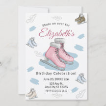 Schaatsfeest Verjaardagsuitnodiging