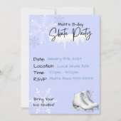 Schaatsfeest Winter Verjaardag Uitnodiging (Voorkant)