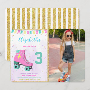 Schaatsfoto uitnodiging