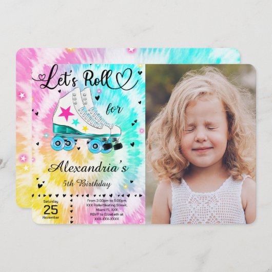 Schaatsfoto uitnodiging (Voorkant / Achterkant)