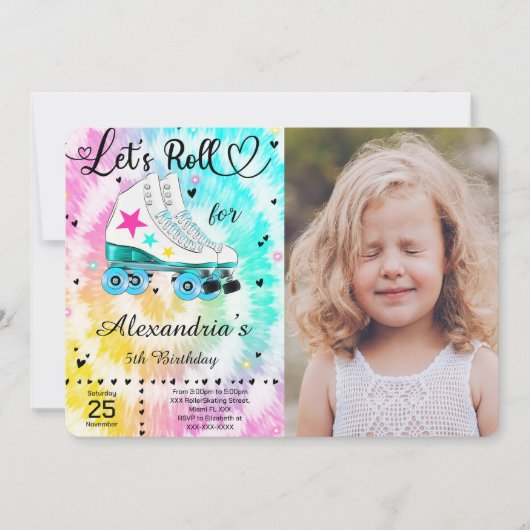 Schaatsfoto uitnodiging (Voorkant)