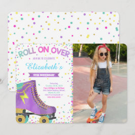 Schaatsfoto uitnodiging 