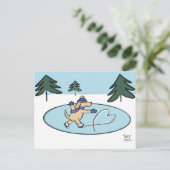 Schaatshond briefkaart (Staand voorkant)