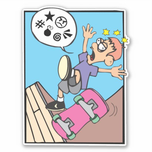 Schaatsjongen Sticker (Voorkant)