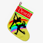 SCHAATSKONINGIN GEPERSONALISEERDE KERSTKOUS GROTE KERSTSOK (Voorkant (Hangend))