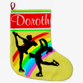 SCHAATSKONINGIN GEPERSONALISEERDE KERSTKOUS GROTE KERSTSOK (Voorkant)