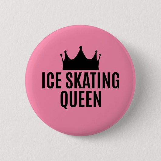 Schaatskoningin - Schaatsen Ronde Button 5,7 Cm (Voorkant)