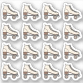 Schaatslaars Roller Fitness Oefenplanner Sticker (Voorkant)