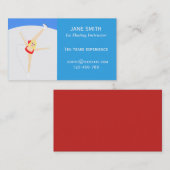 Schaatsleraar freelance instructeur visitekaartje (Voorkant / Achterkant)