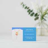 Schaatsleraar freelance instructeur visitekaartje (Staand voorkant)