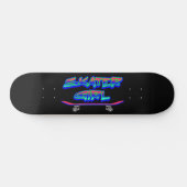 Schaatsmeisje Blauw Roze Graffiti Glow Skateboard  (Horizontaal)