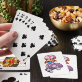 Schaatsmeisje Fun Roze Helm Skateboard Pokerkaarten (Insitu)