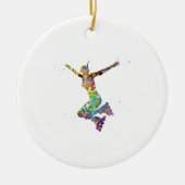 Schaatsmeisje Keramisch Ornament (Voorkant)