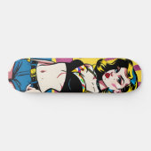 Schaatsmeisje Pop Grafisch Persoonlijk Skateboard (Horizontaal)