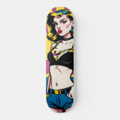 Schaatsmeisje Pop Grafisch Persoonlijk Skateboard (Voorkant)
