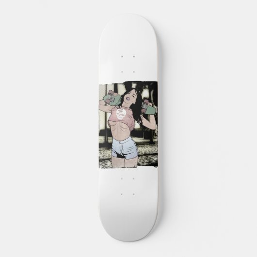 Schaatsmeisje Skateboard (Voorkant)