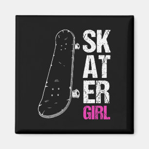 Schaatsmeisje Skateboard Sk8r Meisjes Skate Cool S Magneet