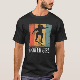 Schaatsmeisje Vintage Skate Skateboard Vrouwen Mei T-shirt