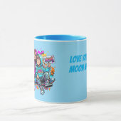 Schaatsmoeder & zoon mok: mok met gepersonaliseerd (Midden)