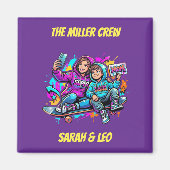 Schaatsmoeder & zoon verjaardag Moederdag cadeau Magneet (Voorkant)