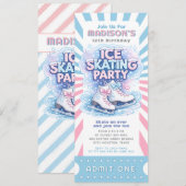 Schaatspartij Toegangsticket één persoon Kaart (Voorkant / Achterkant)