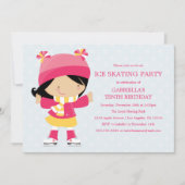 Schaatspartij | Uitnodiging voor verjaardagsfeestj (Voorkant)