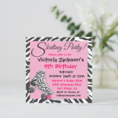 Schaatspartij uitnodigingen (Staand voorkant)